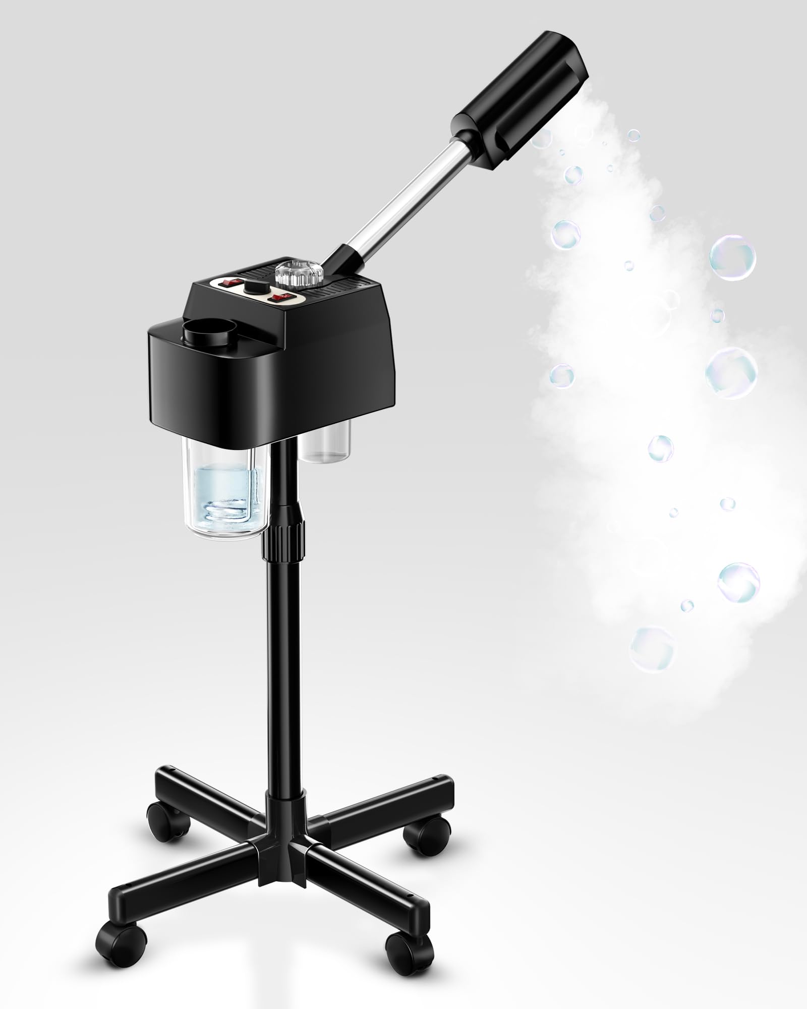 Professional Facial Steamer with Wheels & Timer - 50 Inch Home Spa Steamer for Deep Face Cleansing | Perfect for At-Home Facial Treatments & Skin Hydration Therapy