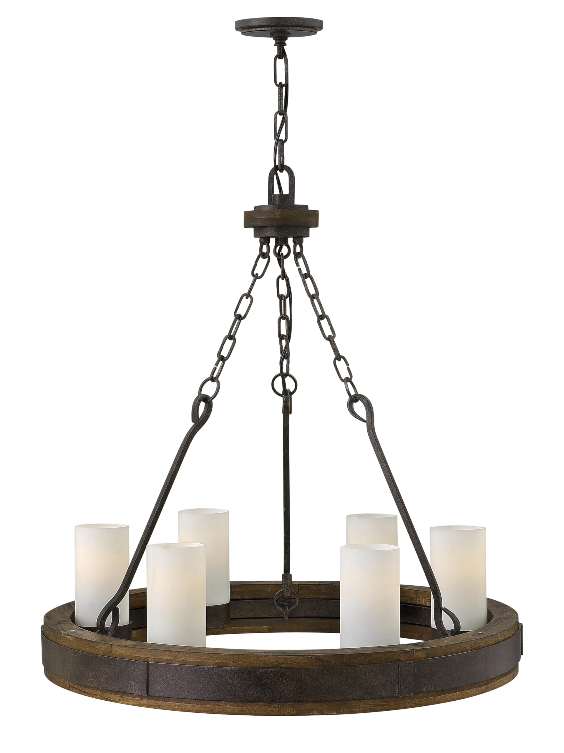 Fredrick Ramond FR48436IRN 6-Light Crystal Chandelier - Elegant Dining Room Lighting Fixture for Modern Home Decor