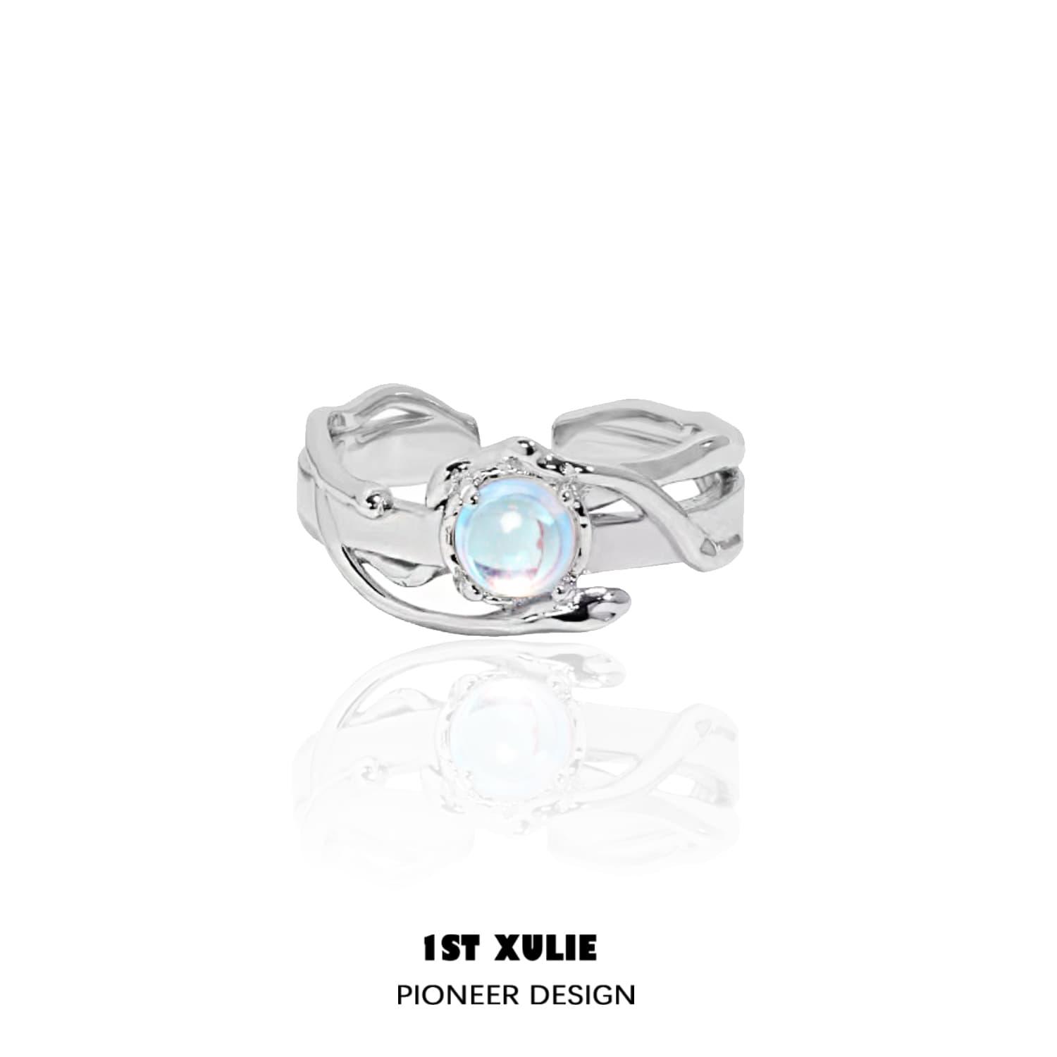 Moon Stone Tarnish-Free Sterling Silver Adjustable Ring for Women - Perfect for Everyday Wear, Gift Giving & Special Occasions
