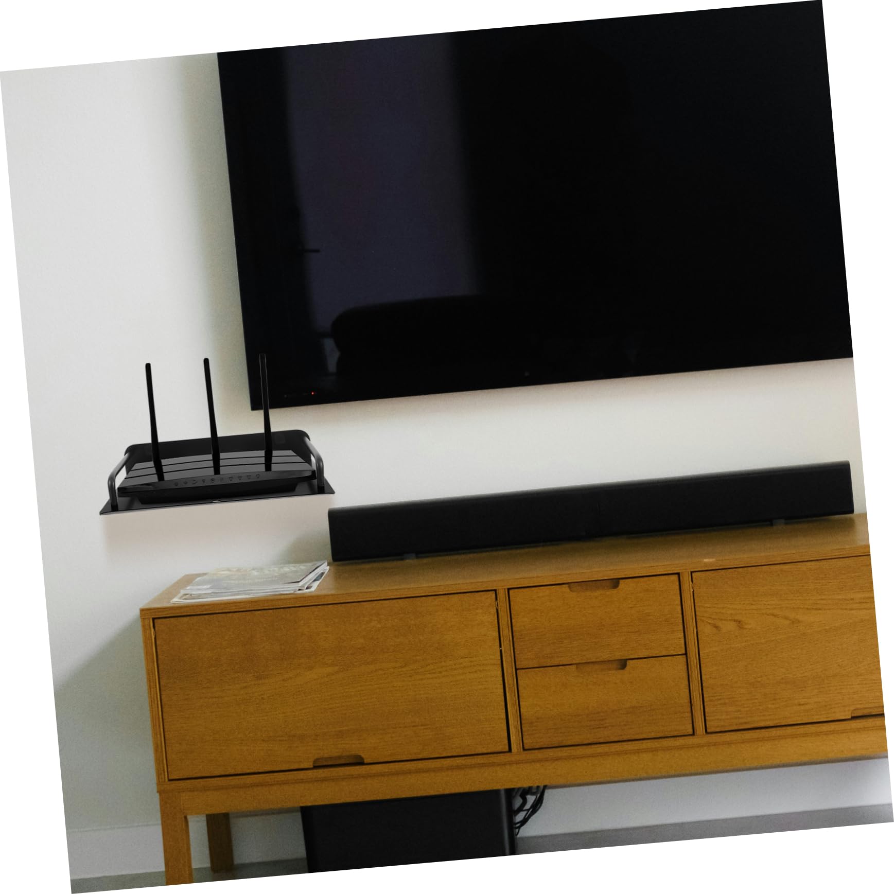 STOBOK 2-Pack Universal Projector Wall Mount Bracket - Heavy Duty Shelf for Projector, Router, Security Camera & Home Theater Equipment - Perfect for Living Room, Office & Home Theater Setup