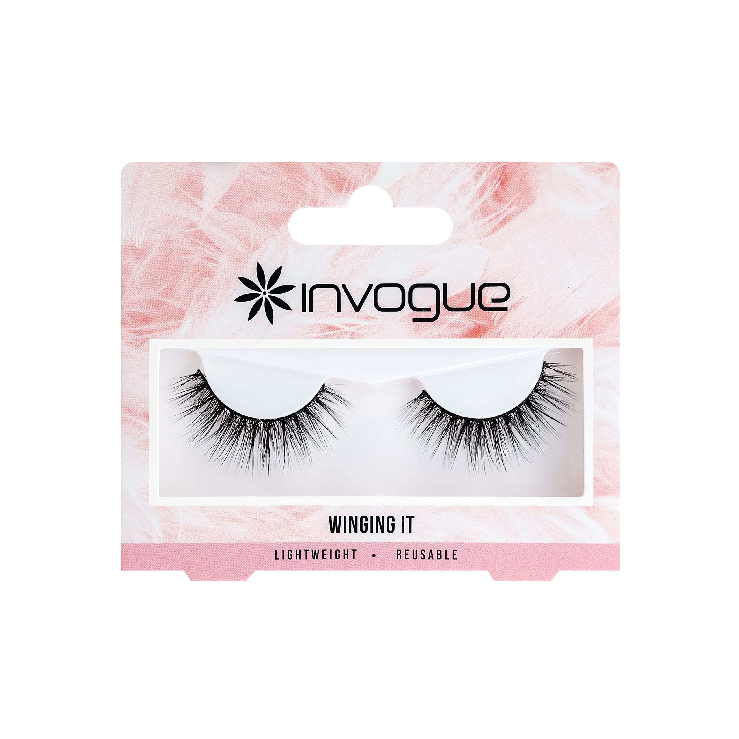 Invogue Lash - Winging It False Eyelashes | Natural Looking Fluttery Lashes for Dramatic Eye Makeup | Perfect for Parties, Weddings & Special Occasions