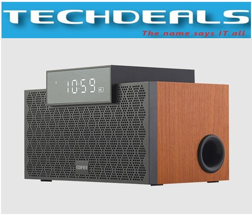 Edifier MP260 Portable Bluetooth Speaker with FM Radio, TF Card Slot & AUX Input - Wireless Speaker for Home, Office, Outdoor & Travel (Brown)