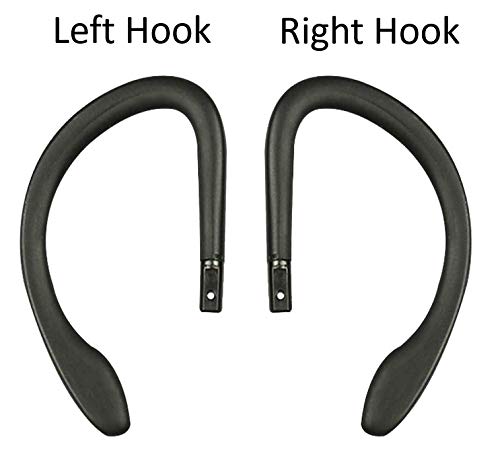 PowerBeats 3 Wireless Headphone Ear Hook Loop Clip - Left & Right Silicone Replacement Parts with Repair Tool & Glue (Black) | Perfect for Gym, Running & Sports | Compatible with Beats by Dre
