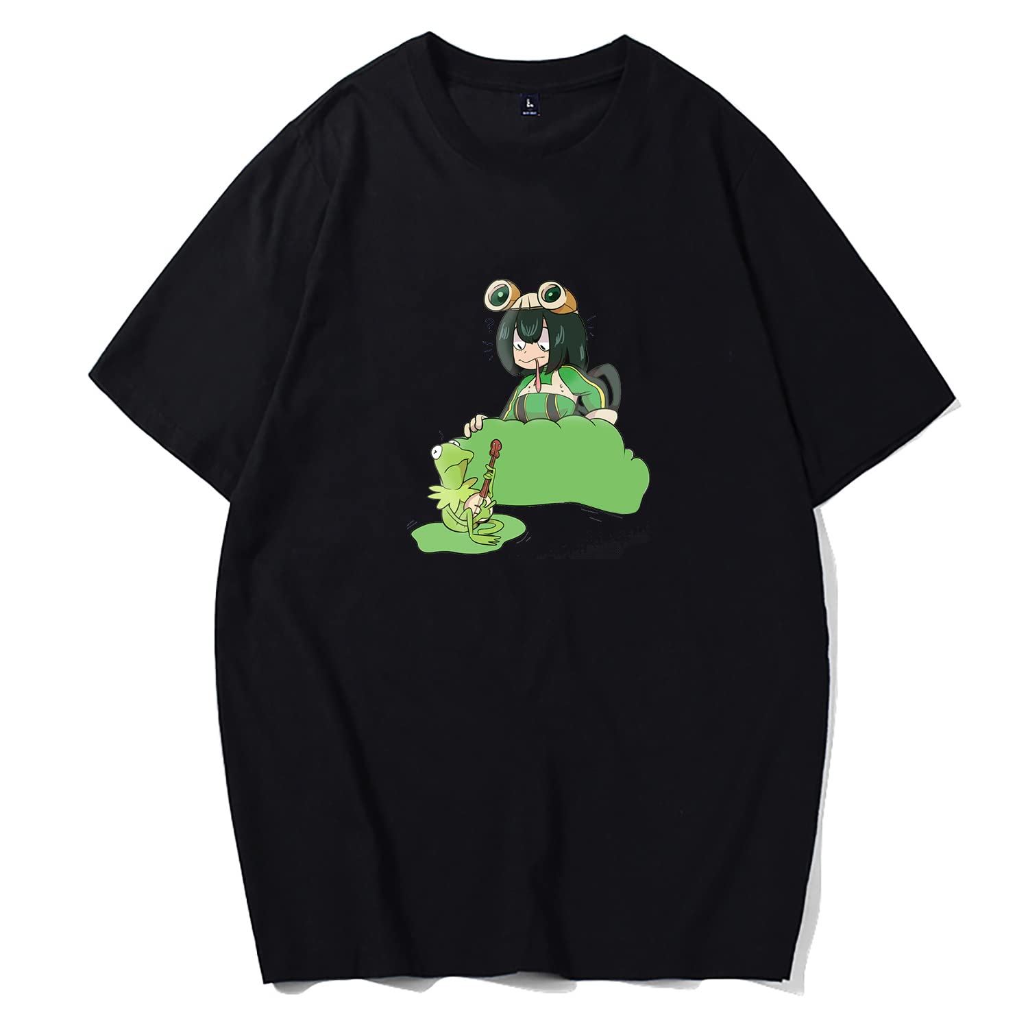 My Hero Academia Tsuyu Asui Anime Kawaii Cartoon T-Shirt for Men & Women - Casual Short Sleeve Tee for Cosplay, Gift, and Everyday Wear