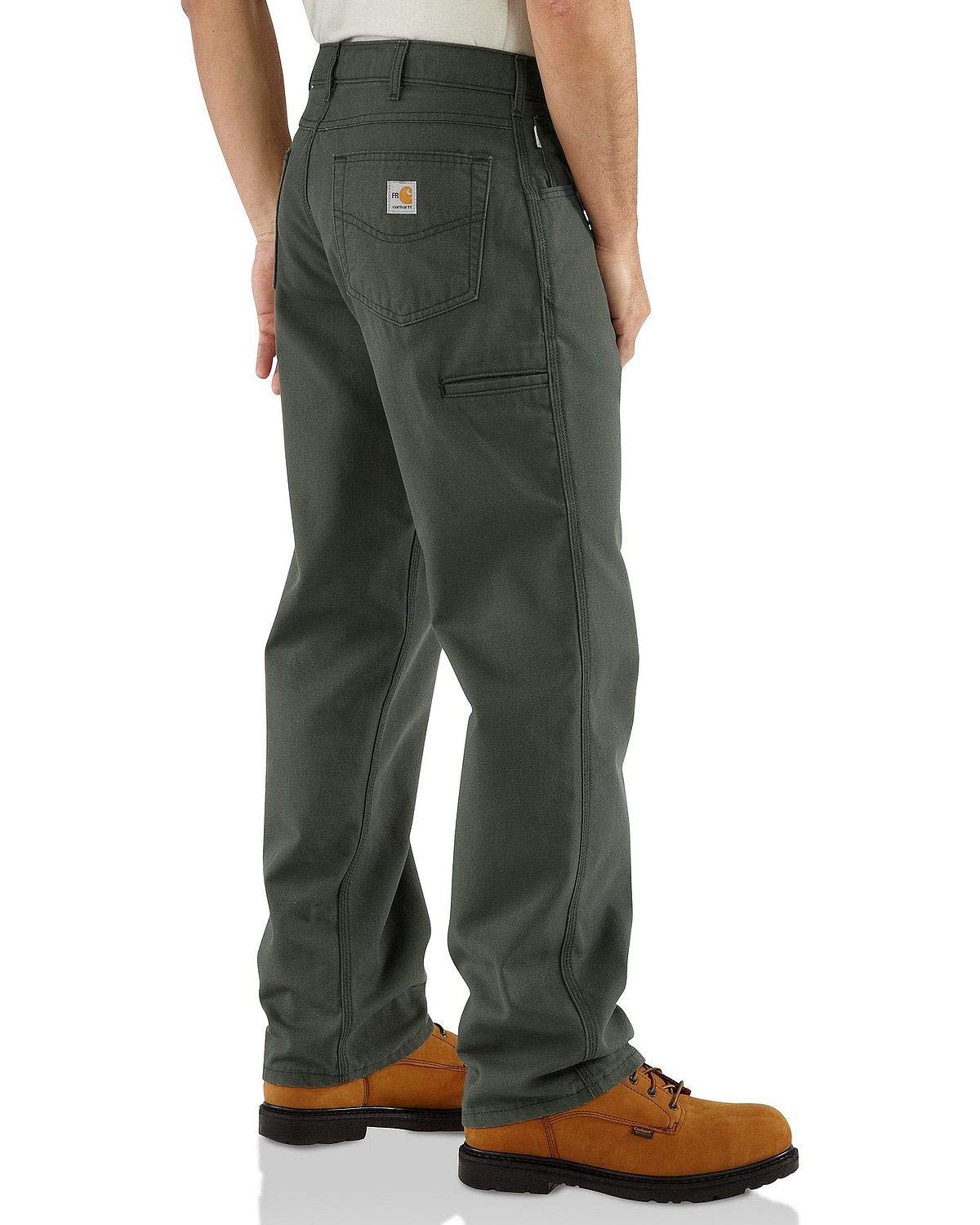 Carhartt Men's Flame-Resistant Midweight Canvas Work Pants - Loose Fit for Comfort & Safety - Ideal for Construction, Welding & Industrial Work