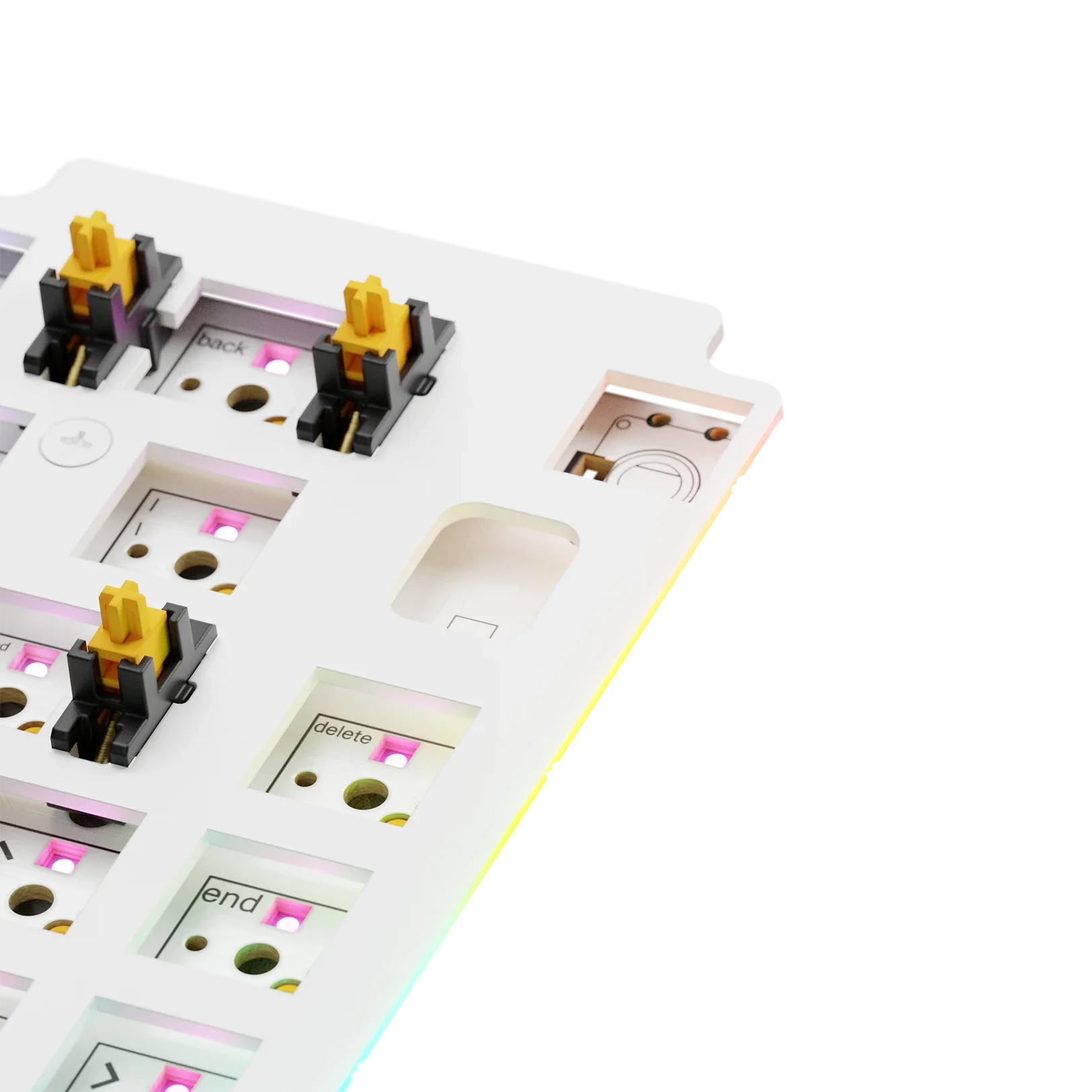 GMMK 3 65% FR4 Switch Plate - White ANSI Layout for Mechanical Keyboard | Perfect for Gaming, Typing & Custom Builds