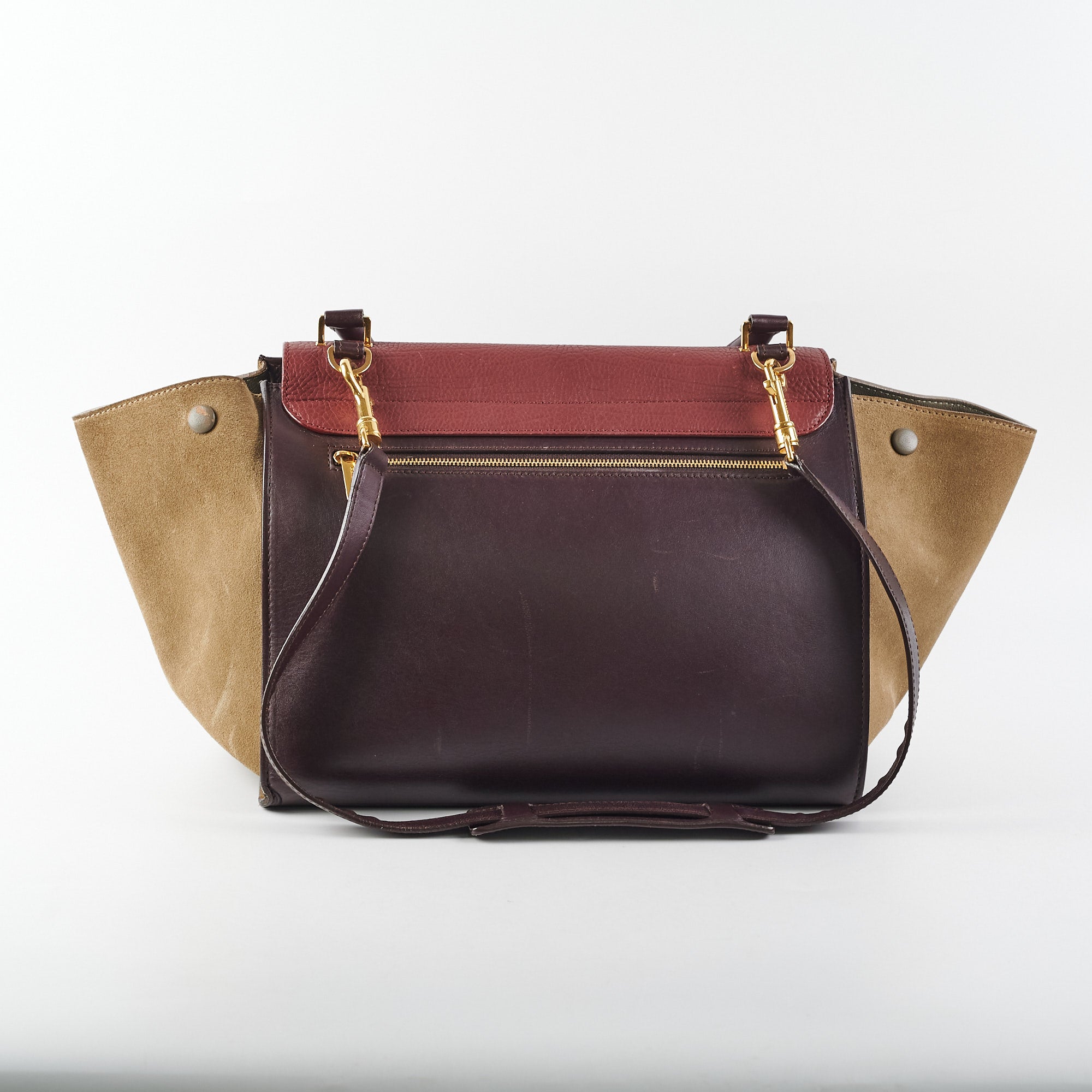 Celine Trapeze Medium Leather Handbag for Women - Luxury Designer Crossbody & Shoulder Bag for Work, Travel & Everyday Use