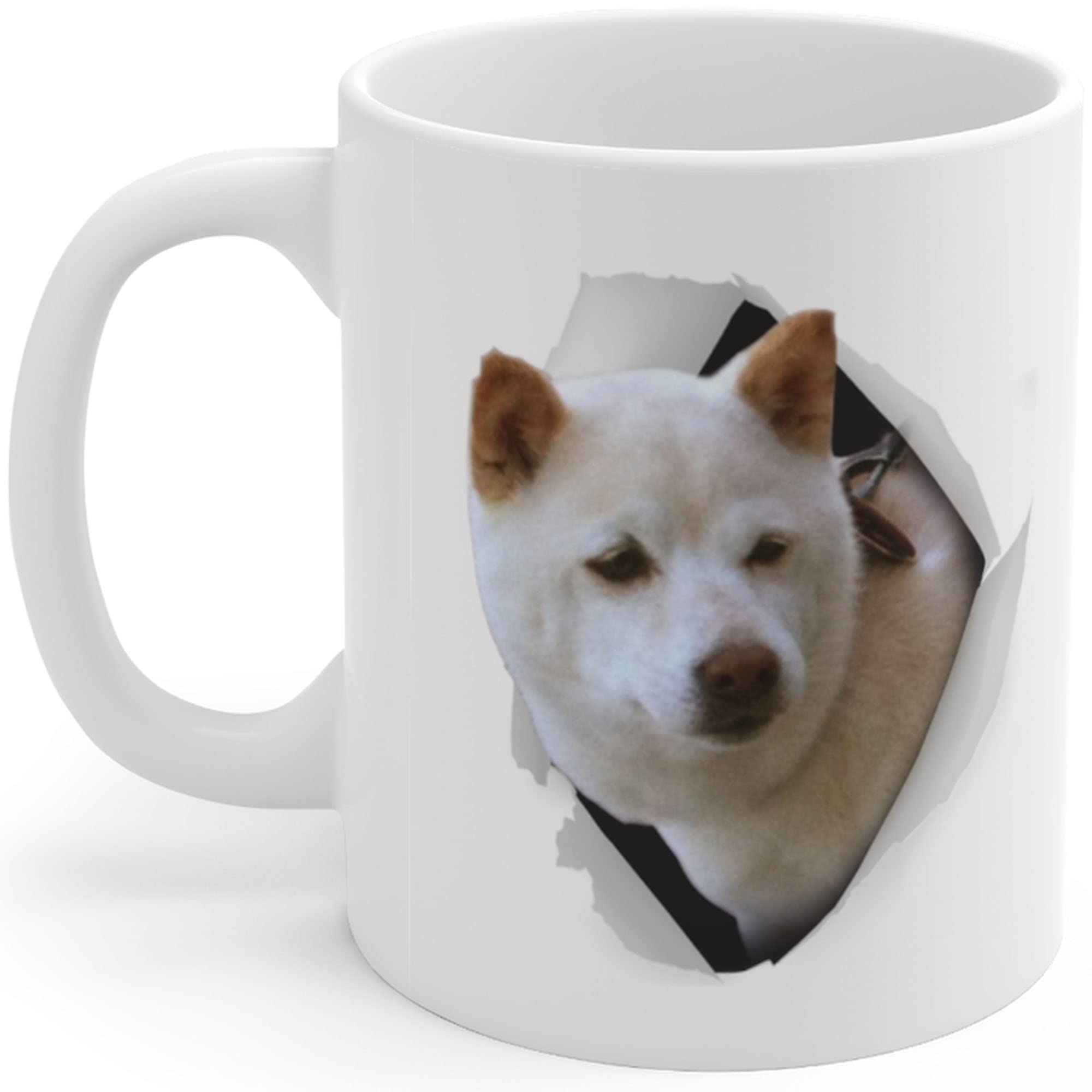 Funny Shiba Inu Cream Coffee Mug - 11oz White Ceramic Cup with Cute Dog Design, Perfect Gift for Dog Lovers & Pet Parents - Great for Christmas 2024, Birthday, Anniversary - Ideal for Home, Office & Coffee Break Moments