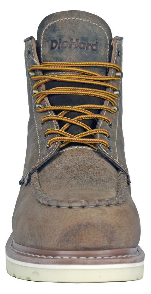 Monte Distressed Brown Soft Toe Work Boots - Durable & Comfortable Men's Safety Shoes for Construction, Hiking & Outdoor Work