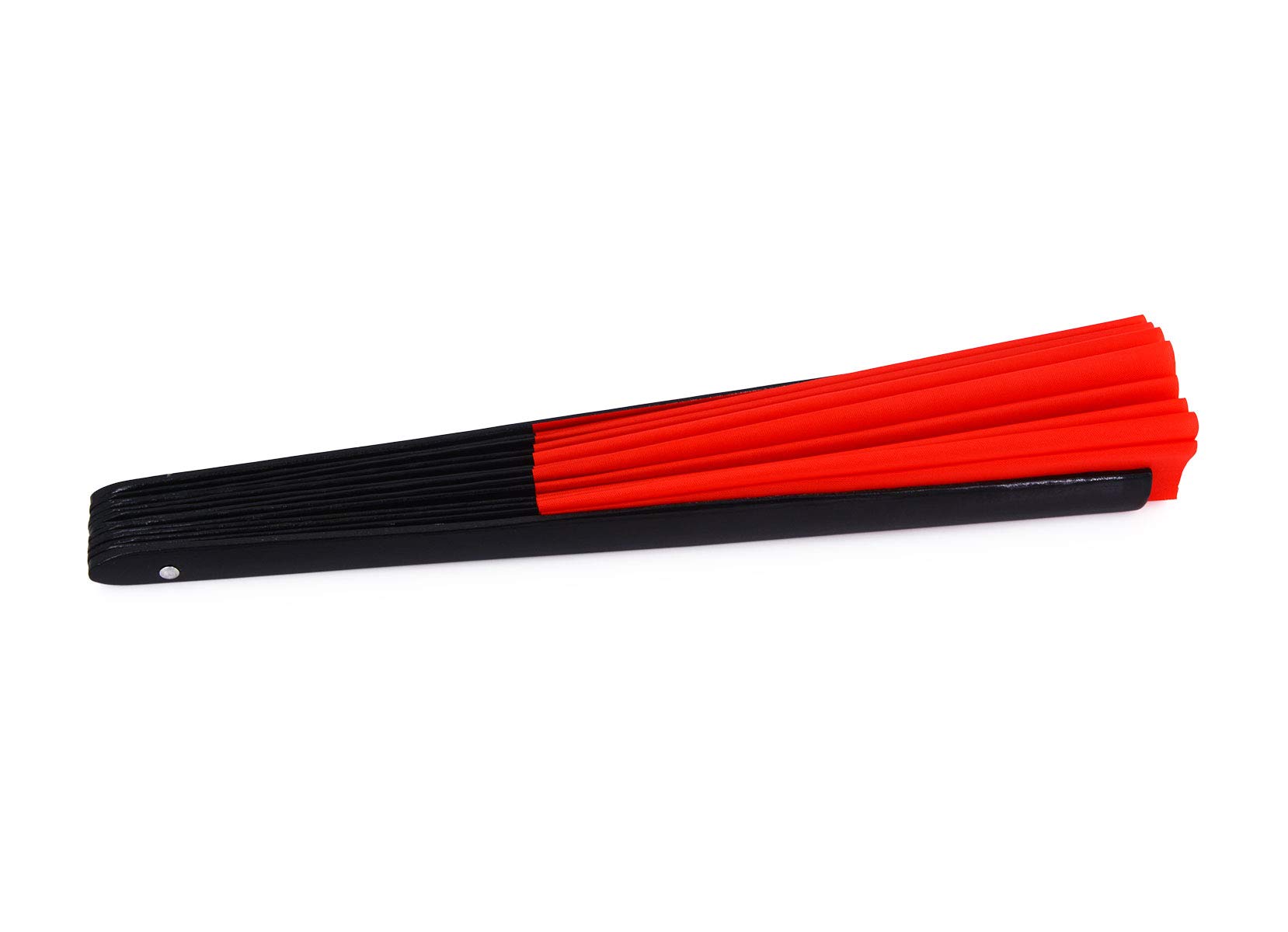 Amajiji Large Folding Hand Fan for Women & Men - Traditional Chinese/Japanese Bamboo & Nylon Cloth Fan - Perfect for Dance Performances, Festivals, Events, Gifts & Home Decor (Red) | Great for Raves, Cosplay, Weddings & Summer Cooling