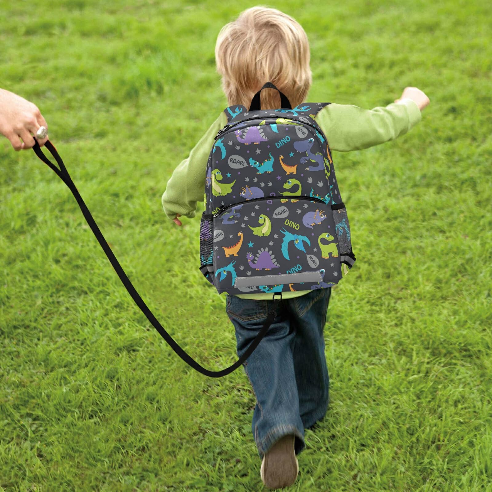 Dinosaur Kids Backpack for Boys & Girls - Cute Cartoon Toddler Hiking Backpack with Chest Strap | School, Preschool, Travel & Outdoor Adventure Backpack for Children