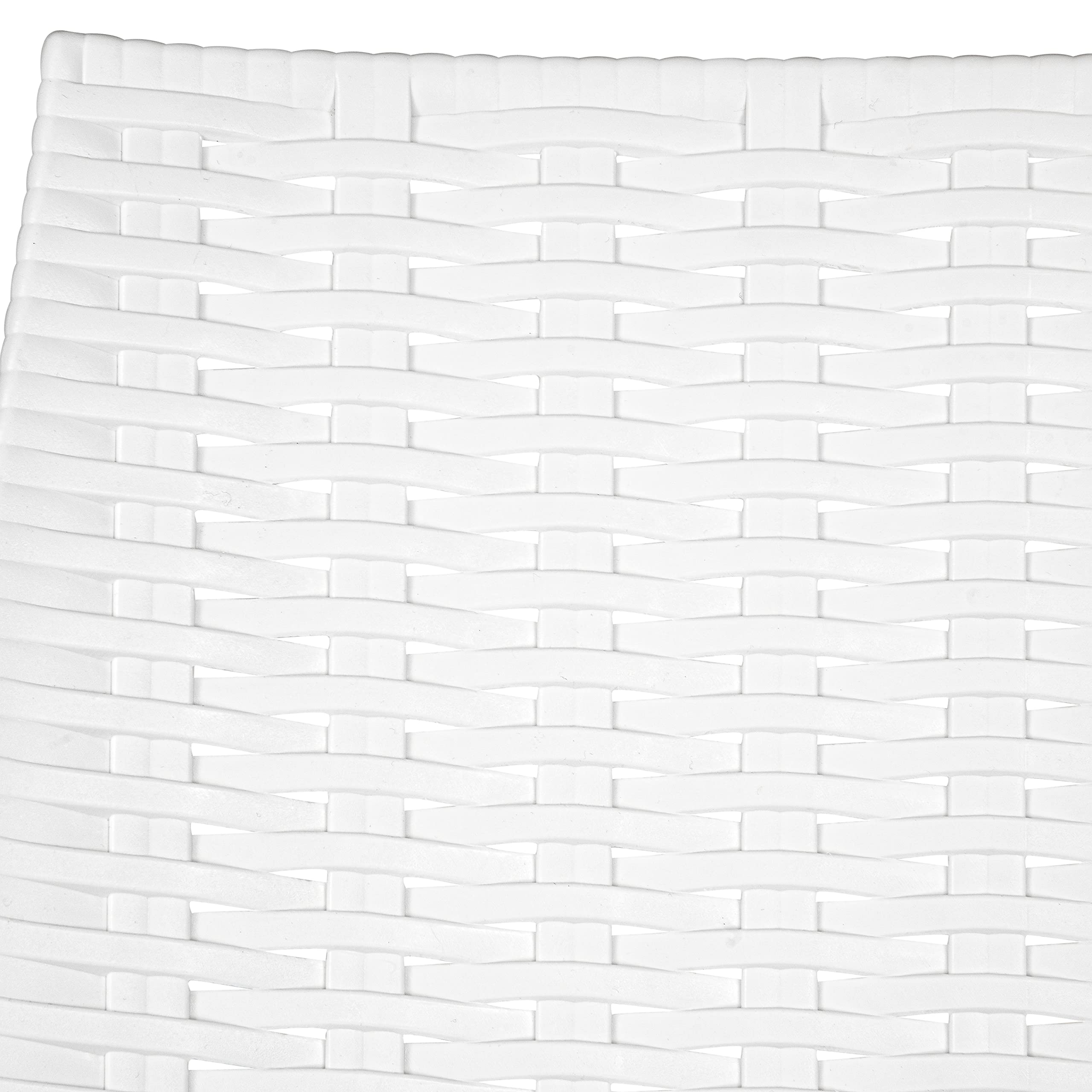 LeisureMod Kent Modern Indoor Outdoor Patio Stackable Dining Arm Chair Set of 2 - White - Perfect for Backyard, Garden, Restaurant & Cafe Seating