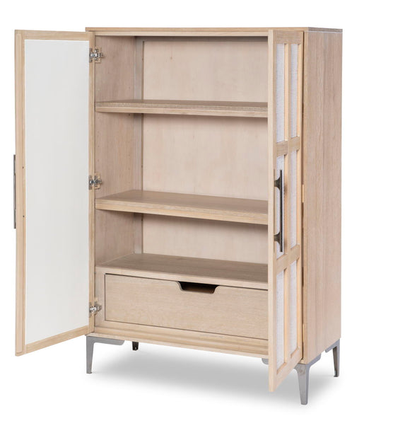 Biscayne Armoire Beige - Elegant Storage Cabinet for Bedroom, Living Room & Closet Organization | Perfect for Home Decor & Furniture Arrangement