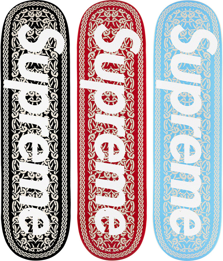Supreme Celtic Knot Skateboard Deck - Premium Quality Maple Wood for Smooth Rides - Perfect for Street Skating, Tricks, and Collectors