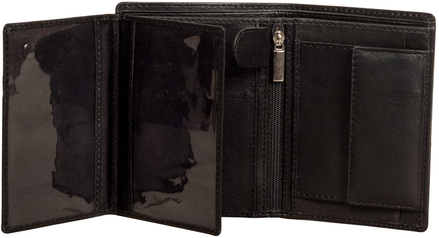 Sakkas Genuine Leather Tri-Fold Wallet for Men & Women - 9 Credit Card Slots RFID Blocking - Perfect Gift for Birthday, Anniversary & Travel (Includes Gift Bag)