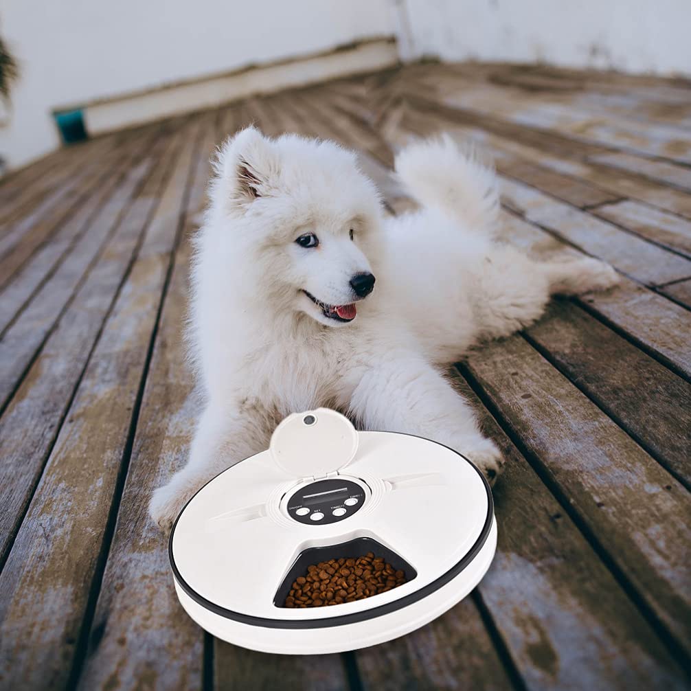 Balacoo Automatic Pet Feeder - Digital Cat & Dog Food Dispenser for Wet/Dry Food, ABS Bowl - Perfect for Puppy, Kitten & Small Pets - Ideal for Home, Travel & Busy Pet Owners