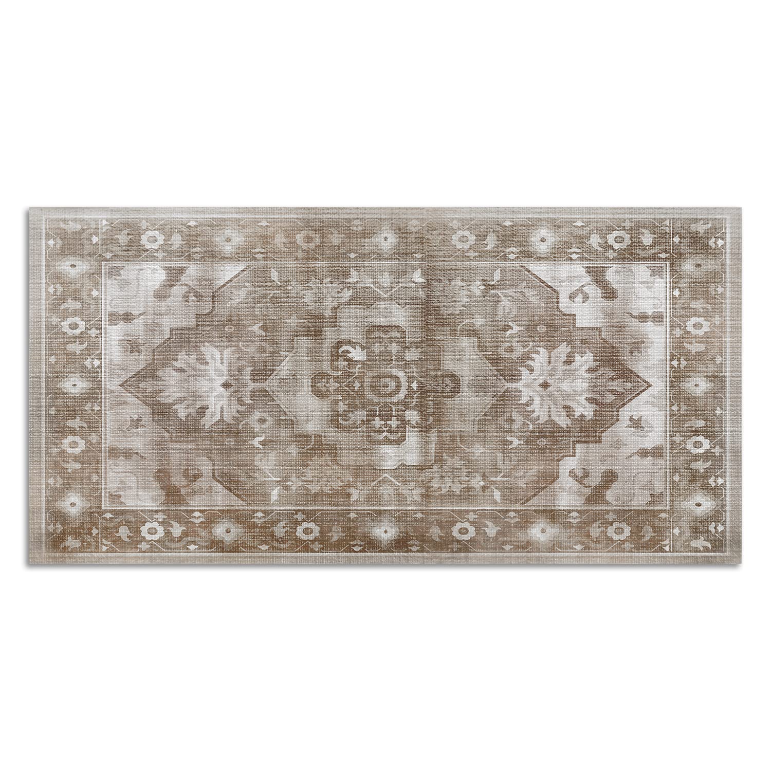 Art Maison Machine Washable Waterproof Boho Persian Area Rug – Non-Slip Vinyl Floor Mat for Living Room, Bedroom, Bathroom & Kitchen – Pet Friendly Indoor Outdoor Rug (48x96 Inches, Clay) | Perfect for High-Traffic Areas, Home Decor & Pet Owners