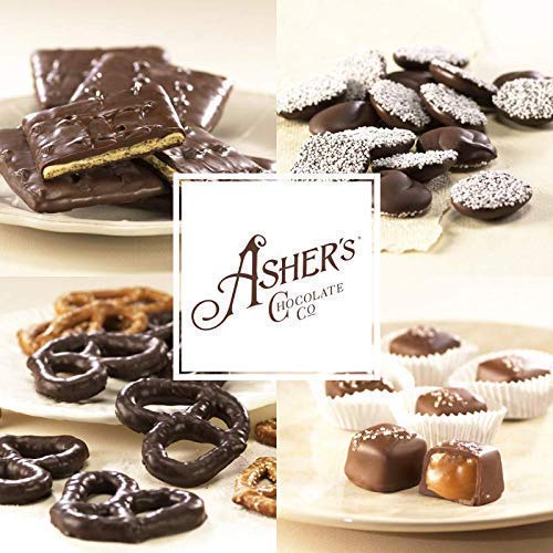 Asher's Premium Chocolate Coated Easter Eggs - Kosher Milk Chocolate & Peanut Butter Meltaway - Small Batch Handcrafted Chocolates Since 1892 - 24pc Spring Gift Box for Easter Celebrations, Holiday Parties & Family Gatherings