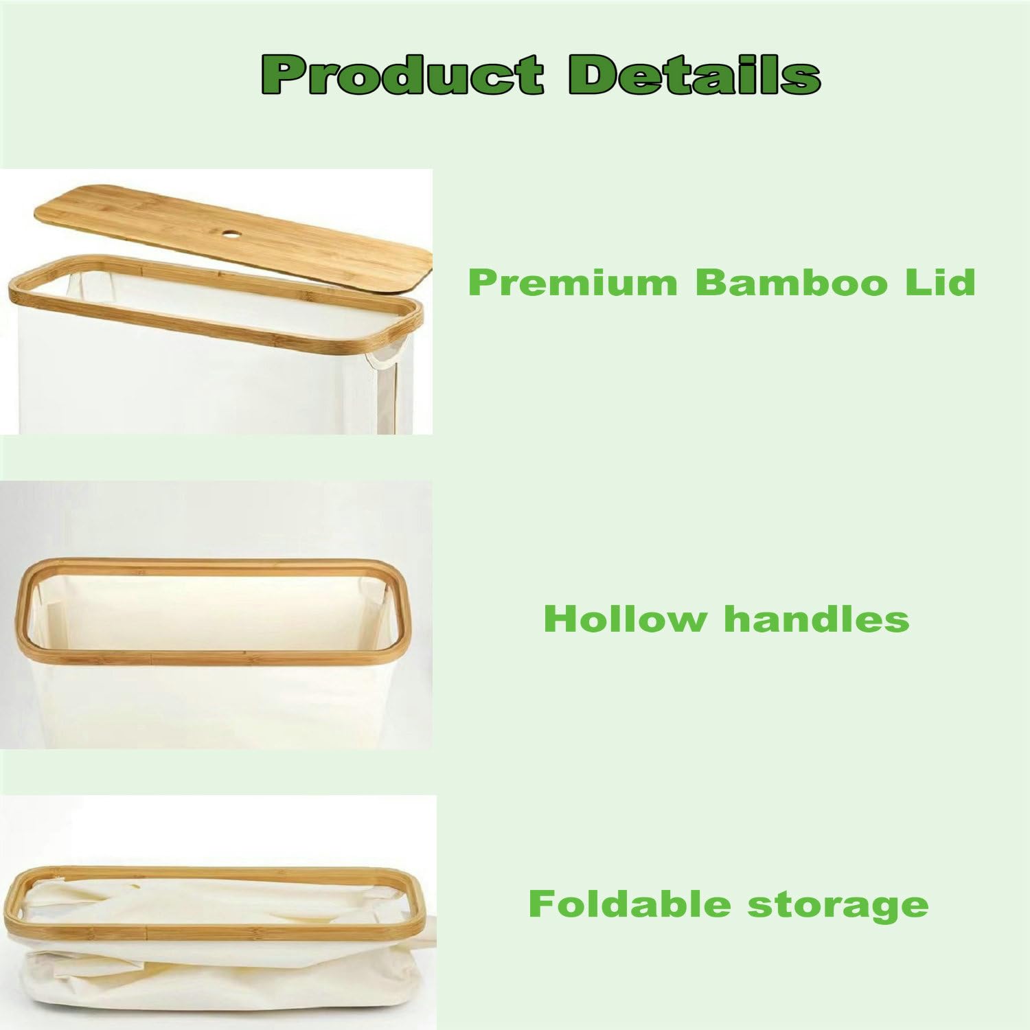Bamboo Toilet Paper Storage Basket with Lid - Bathroom Tissue Organizer, Free Standing Toilet Paper Holder with Window - Beige | Perfect for Small Bathrooms, Powder Rooms & Vanity Storage