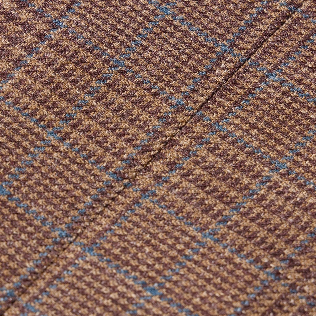 Corneliani Men's Premium Wool Blend Blazer - Brown & Blue Classic Fit for Business & Formal Occasions | Office Wear, Weddings & Special Events