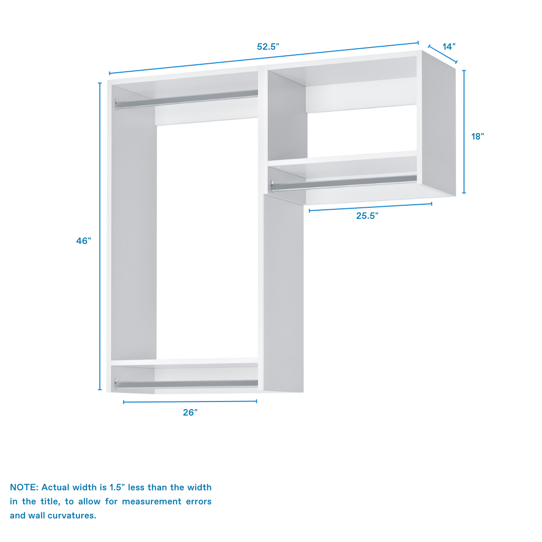 Space-Saving Compact Closet Organizer Kit - Foldable Storage Solution for Small Bedrooms, Apartments & Dorm Rooms