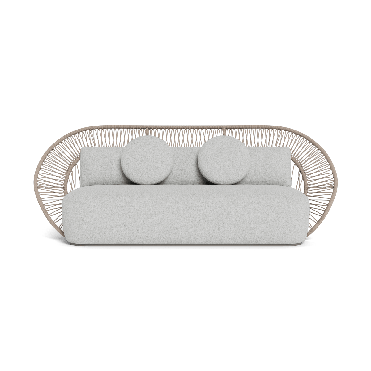 Comfortable Maui 3-Seat Sofa - Modern Fabric Couch for Living Room, Lounge & Family Room - Soft & Durable Upholstered Sectional Sofa