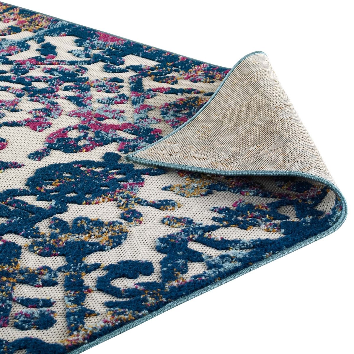 5'x8' Reflect Primrose Ornate Floral Lattice Indoor/Outdoor Area Rug - Perfect for Living Room, Bedroom, Patio & Garden Decor