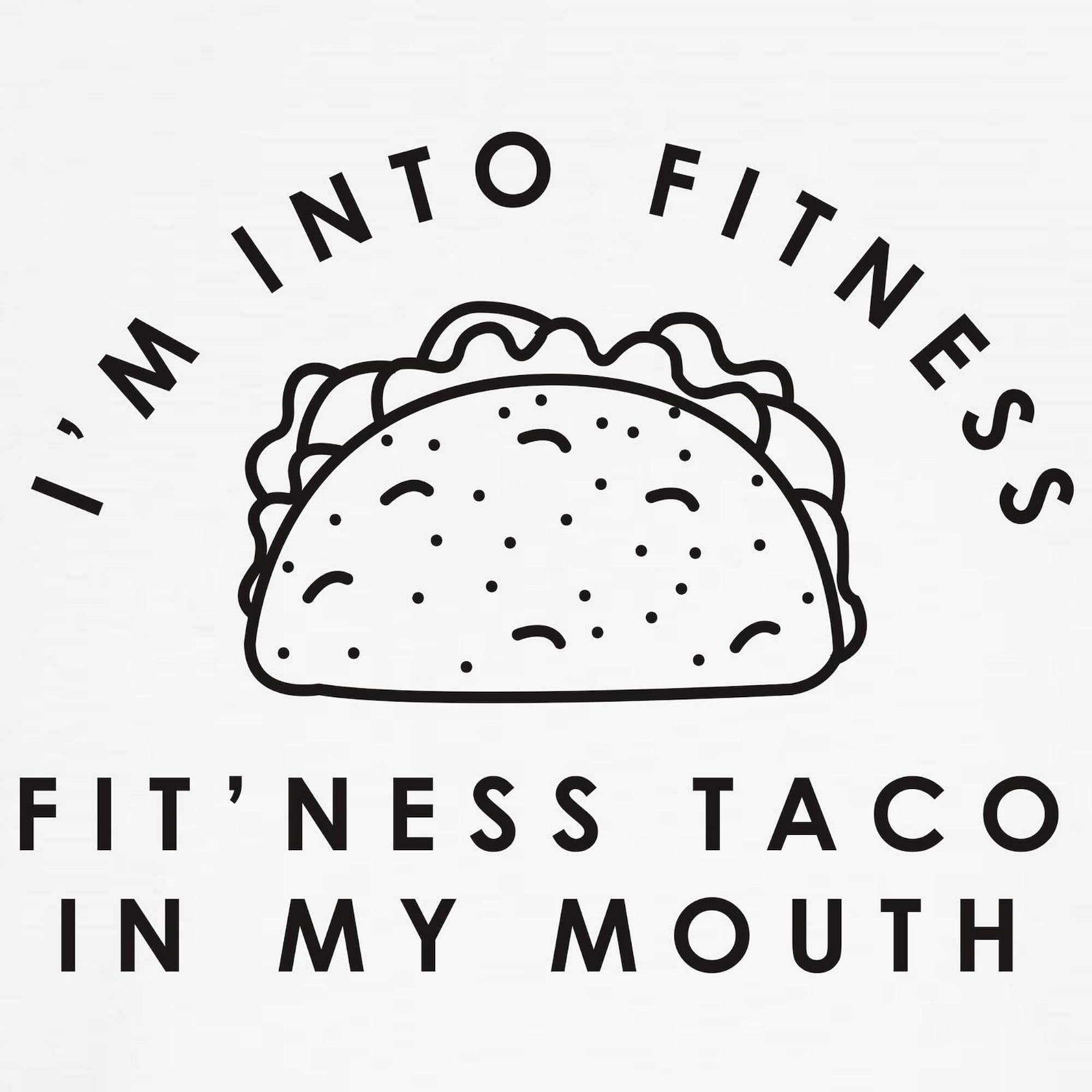 Fitness Taco in My Mouth Toddler T-Shirt - 100% Cotton Cute Graphic Tee for Toddlers | Perfect for Playdates, Gym & Casual Wear