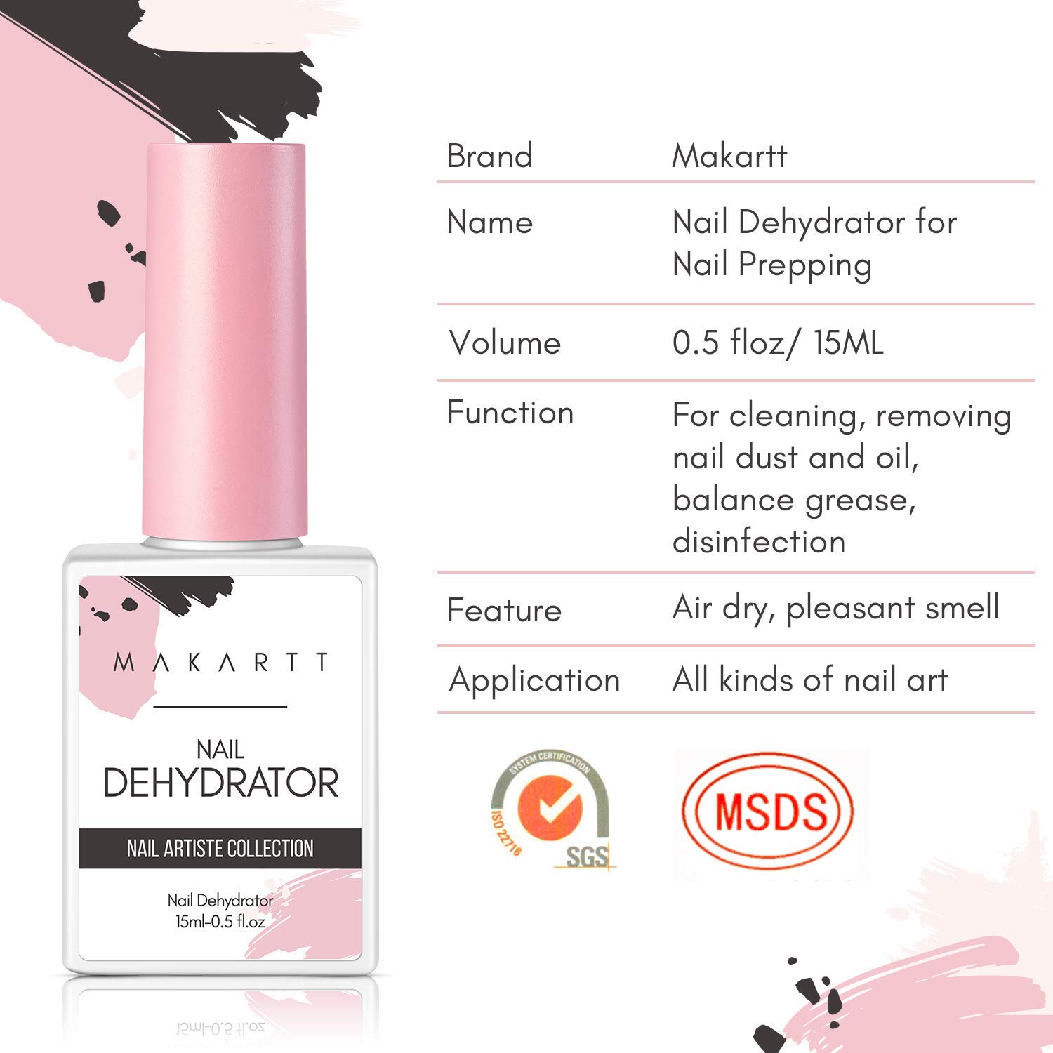 Makartt 50ML Poly Nail Extension Gel Kit - Nude Color Day-dream Bundle with Nail Dehydrator, Primer & Bonder for Professional Nail Prep | Perfect for Salon, Home Manicures & DIY Nail Art