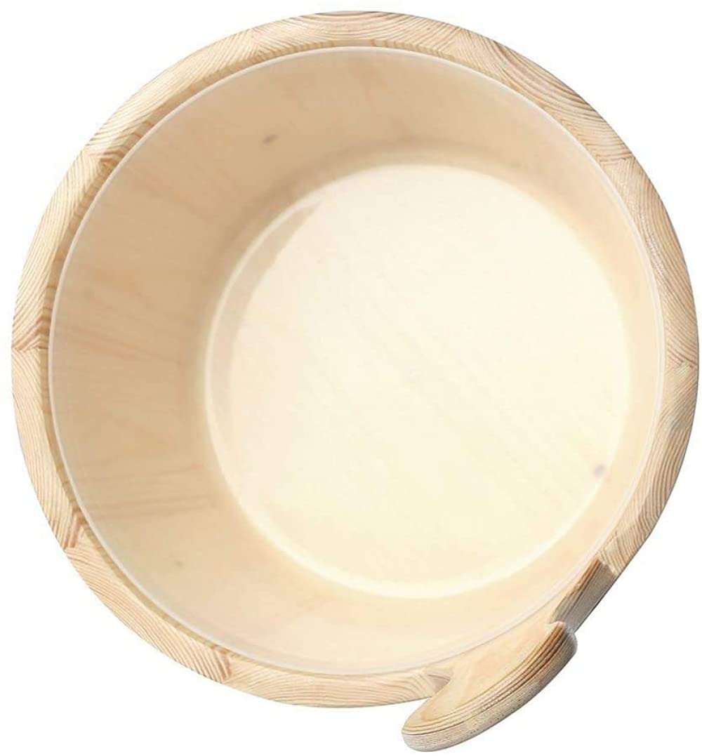 Handmade Wooden Sauna Bucket and Ladle Set with Liner - Premium Steam Room & Bath Accessories for Relaxation, Spa Day, and Home Sauna Therapy
