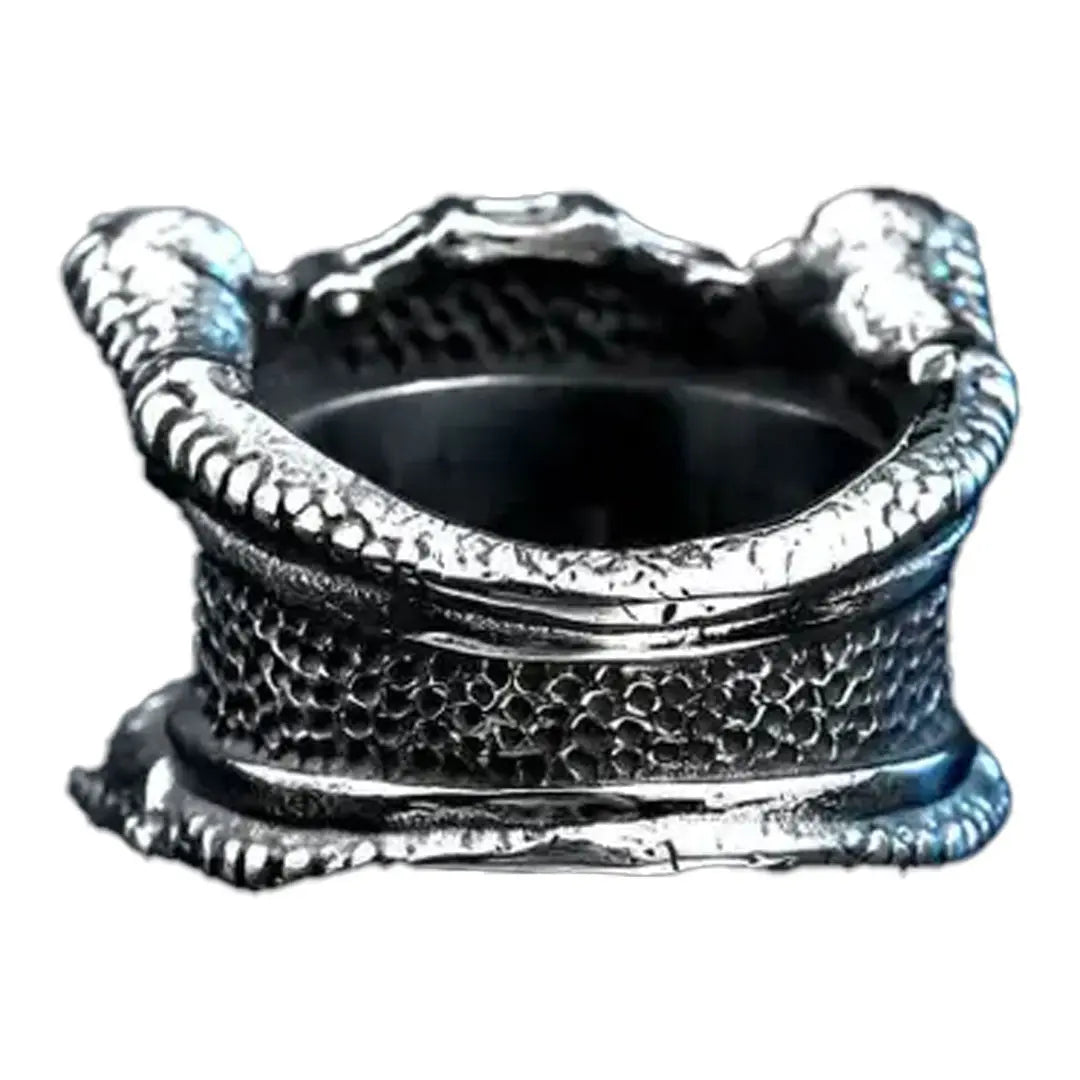 GoSteel Men's Bike Chain & Skull Ring - Stainless Steel Punk Gothic Jewelry for Men - Perfect for Bikers, Rockers, and Edgy Fashion Lovers