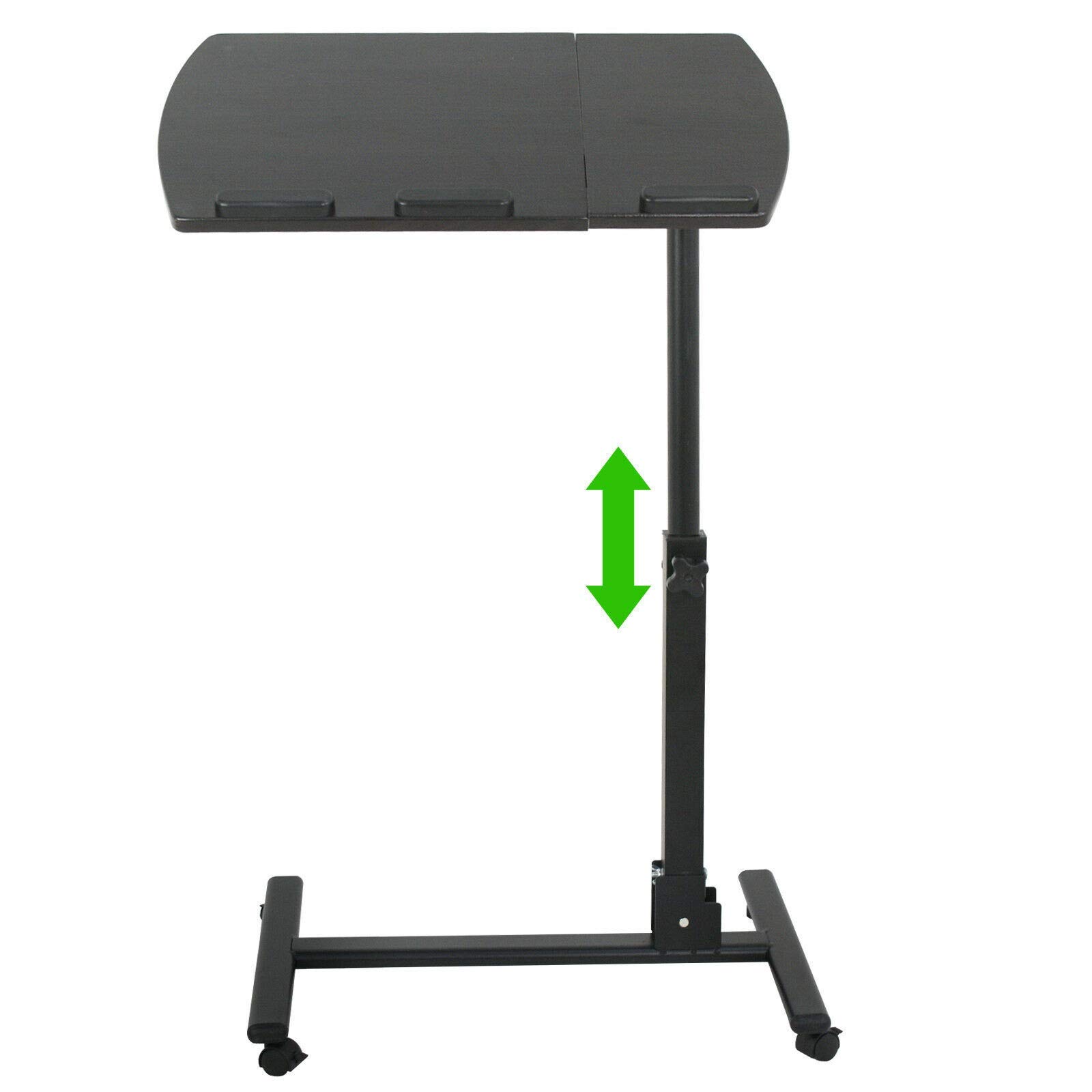 Adjustable Laptop Rolling Desk Stand - Portable Overbed Tiltable Tabletop for Work, Study & Bedroom Use