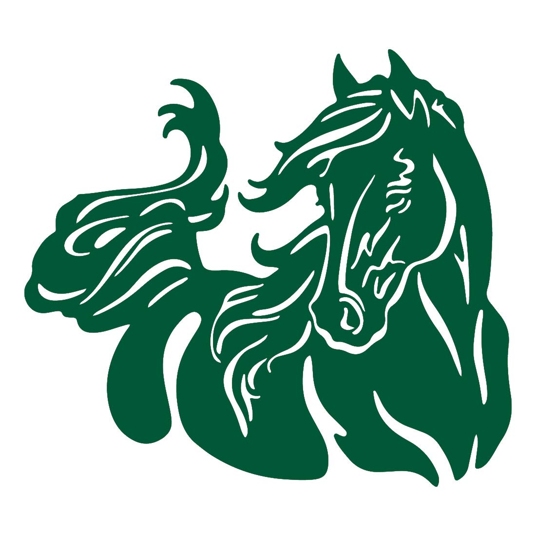Premium Waterproof Vinyl Horse Decal Stickers (Set of 2, Green) - Durable Laptop, Phone, Helmet & Car Window Decals for Home, Office & Outdoor Decor