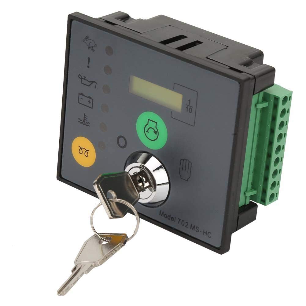 DSE702MS Generator Control Panel with Keys - Manual Start/Stop Module for Backup Power Supply | Ideal for Home, Industrial & Emergency Use