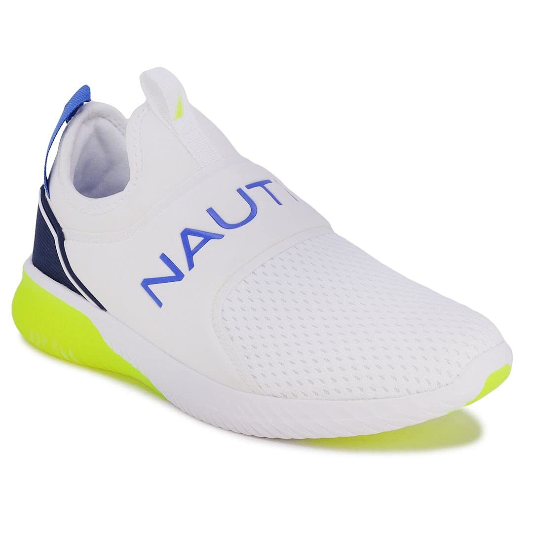 Nautica Men's Casual Slip-On Sneakers - Lightweight Walking Shoes for Jogging, Travel & Everyday Comfort | Breathable Fashion Sneakers for Men