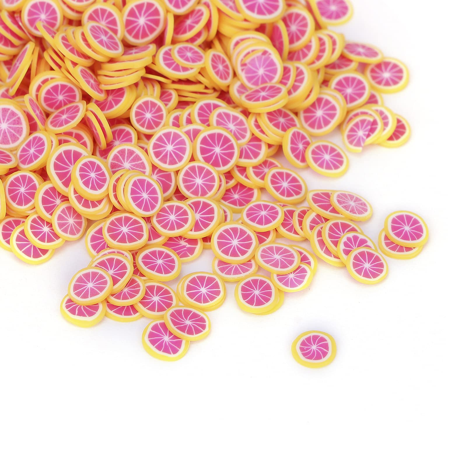 Fruit-Shaped Nail Slice Decorations - Unique Red Heart Pomelo Design for Carnival, Party & Festival Fun | DIY Nail Art Accessories for Special Events & Celebrations
