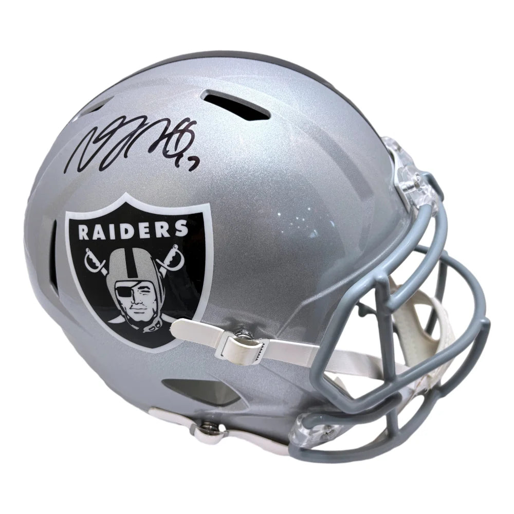 Davante Adams Autographed Las Vegas Raiders Full Size Speed Helmet - Certified Authentic NFL Football Collectible - Perfect for Sports Memorabilia Display, Fan Cave Decor, and Raiders Gifts