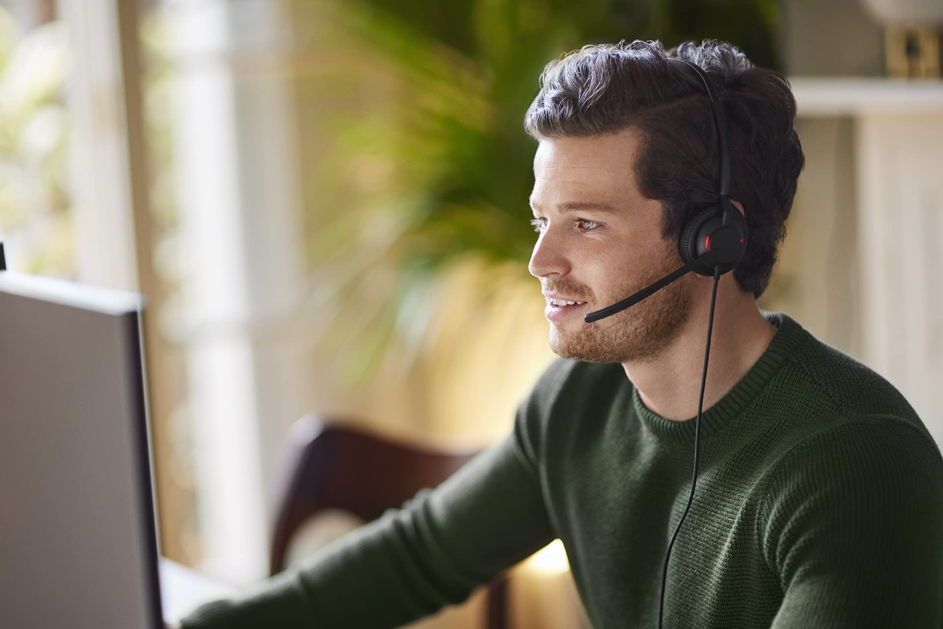Jabra Engage 50 II Wired Stereo Headset with Noise-Cancelling 3-Mic Technology - USB-C Connectivity, Ultra-Lightweight Design - Compatible with Zoom, Microsoft Teams & UC Platforms - Black - Perfect for Remote Work, Call Centers & Online Meetings