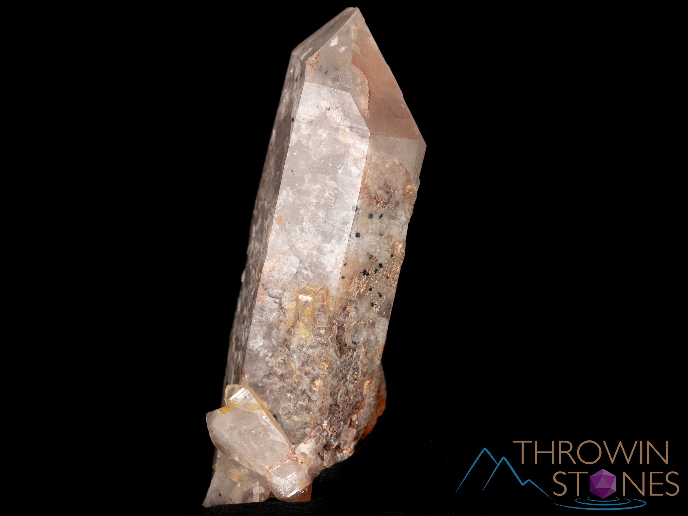 Raw MESSINA QUARTZ Crystal Point with Hematite & Kaolinite | Large Natural Crystals & Mineral Specimens | Healing Stones, Home Decor, Unique Gift Idea (39210) | Perfect for Meditation, Energy Work & Crystal Collections