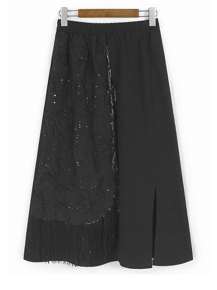 black skirt