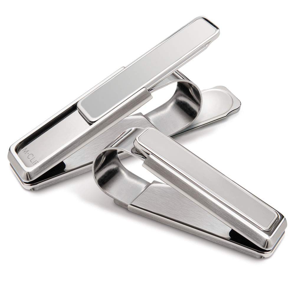 Premium Stainless Steel Money Clip for Men - Slim Credit Card & Cash Holder - Minimalist Wallet Alternative for Everyday Carry, Travel & Business Use