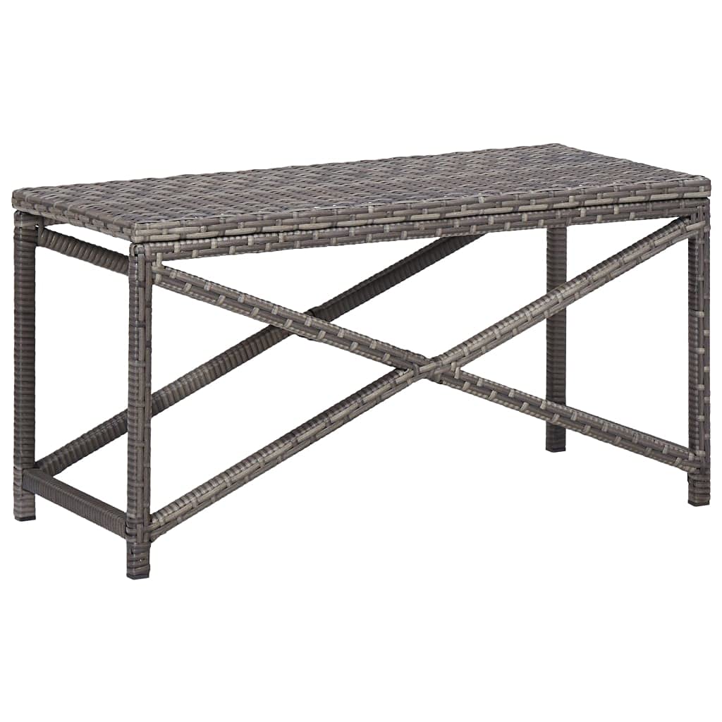 Poly Rattan Outdoor Garden Bench - 31.5