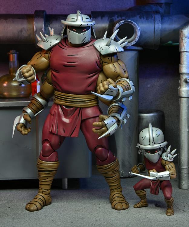 Teenage Mutant Ninja Turtles Deluxe Shredder Clone & Mini Shredder Action Figure Set - Mirage Comics Collectible TMNT Toys for Kids & Adults - Perfect for Display, Play & Comic Book Collections