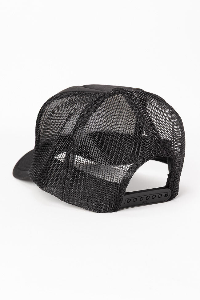 Go Sports Black Trucker Hat - Adjustable Snapback Cap for Men & Women - Perfect for Outdoor Activities, Sports, and Casual Wear