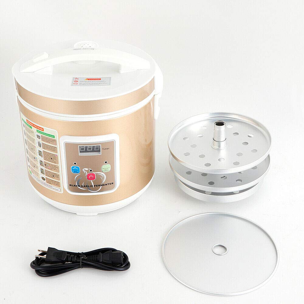 6L Black Garlic Fermenter - Full Automatic Smart Garlic Maker with Intelligent Control, Multi-Clove DIY Cooker for Kimchi & Sweet Rice Wine (Gold) | Perfect for Home Kitchens, Restaurants, and Gourmet Food Preparation