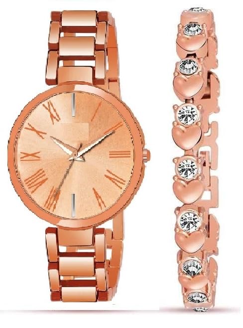 Stylish Girls Watches and Bracelets Set (SR-834 AT-8341) - 2-Pack Trendy Jewelry Combo for Teen Girls, Birthday Gifts, Fashion Accessories for School, Parties and Everyday Wear