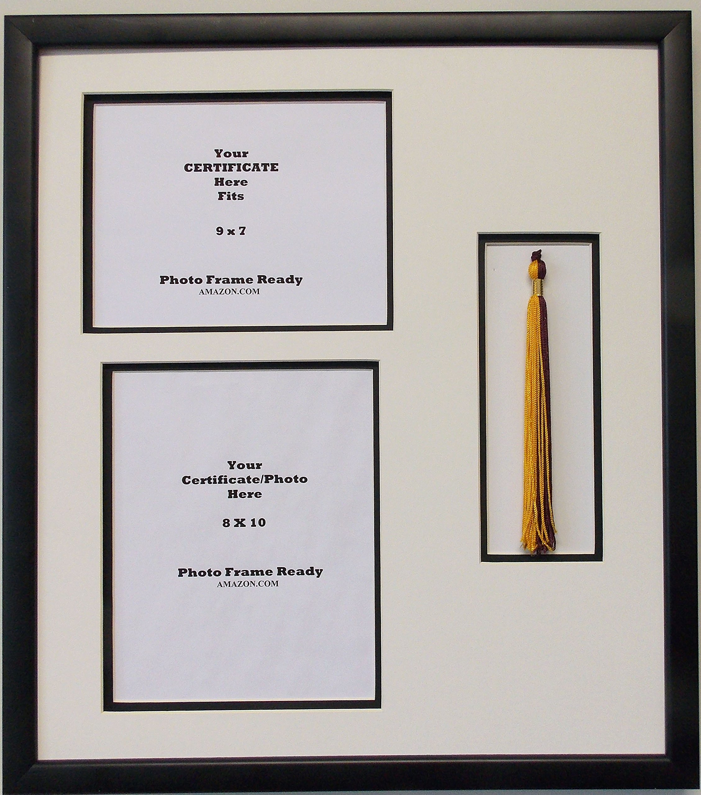 Custom Graduation Certificate Frame 9x7 with Tassel & 10x8 Photo - Perfect for University College Diplomas
