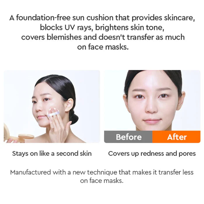 Dewytree Urban Shade Cover & Fit Sunscreen Cushion SPF 50+ PA++++ 14g - Korean Air Cushion Foundation for Oily Skin, Matte Finish, Long Lasting Coverage | Perfect for Daily Sun Protection & Makeup Touch-Ups On The Go