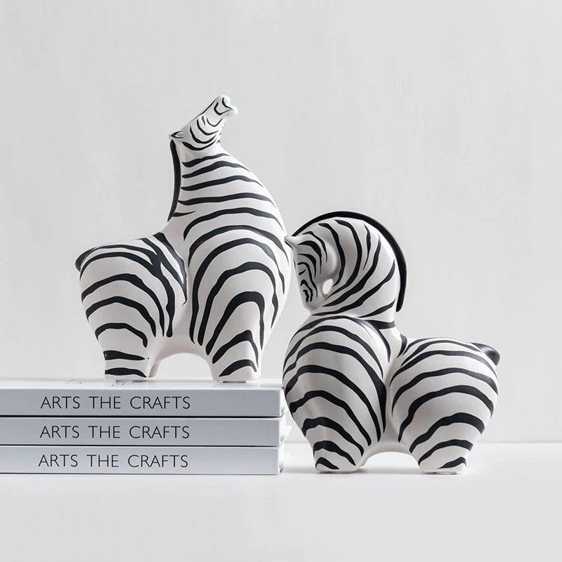 Handmade Safari Ceramic Sculpture - African Wildlife Decor for Home & Office - Perfect for Living Room, Bookshelf, or Desk Display