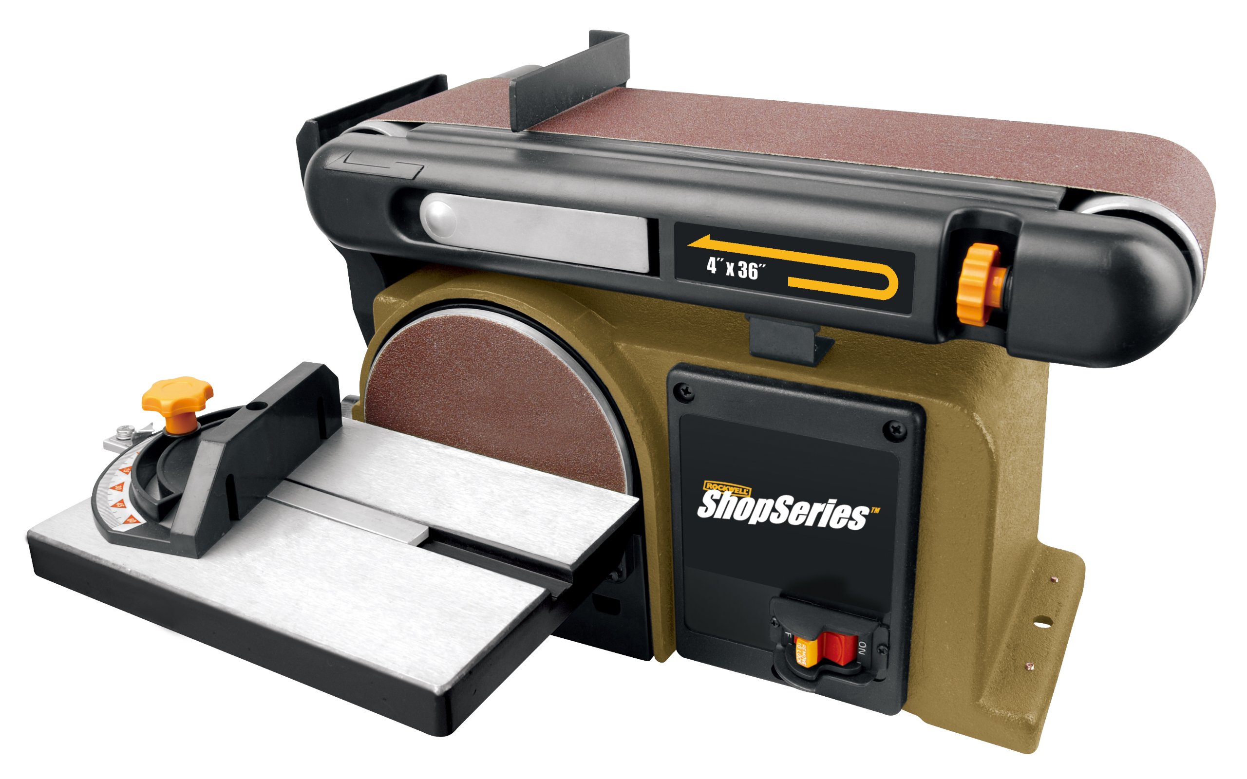 Rockwell Belt/Disc Combo Sander - 4x36 Inch Belt & 6 Inch Disc, 1/2HP Motor | Perfect for Woodworking, Metal Sanding & DIY Projects